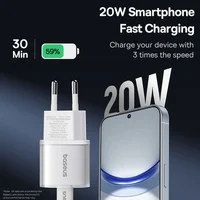 СЗУ Baseus GaN5S OS 1C 20W (P10162503) Moon White