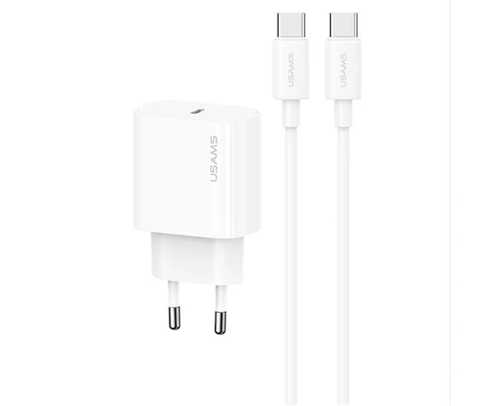 СЗУ Usams US-OYXLTZ01 CC226 PD20W + SJ711 60W Type-C to Type-C Yi Series White