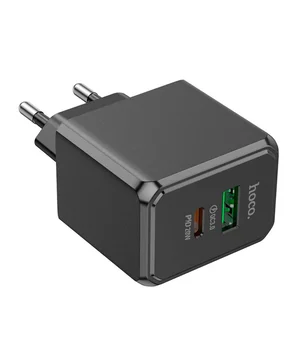 СЗУ Hoco CS14A PD20W+QC3.0 (1USB-A/1C) Black