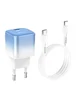 СЗУ HOCO C101A PD20W (1C) + Type-C to Type-C Ice Blue