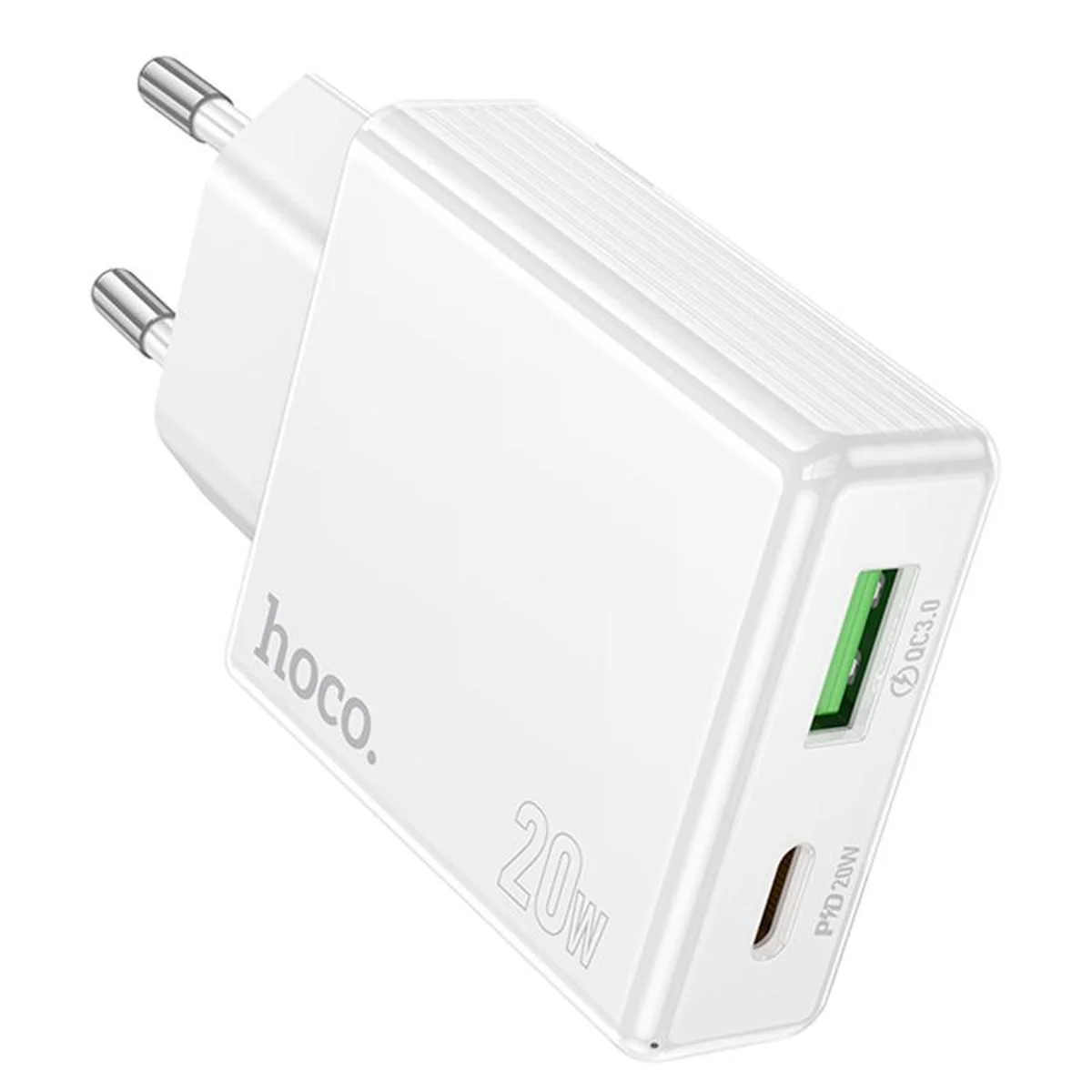 СЗУ Hoco C142A Direct PD20W+QC3.0 (1USB-A/1C) White