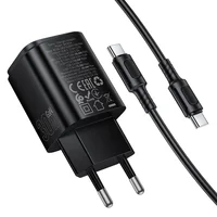 СЗУ Borofone BAS85A Star PD30W+QC3.0 (1USB-A/1C) + кабель Type-C to Type-C Black