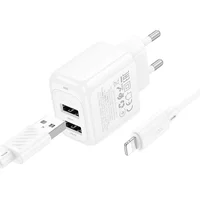 СЗУ Hoco CS51A Surplus (2USB-A) + кабель USB to Lightning White