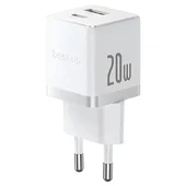 СЗУ Baseus Palm Fast Charger 20W (1USB-A/1C) (P10111608) Moon White