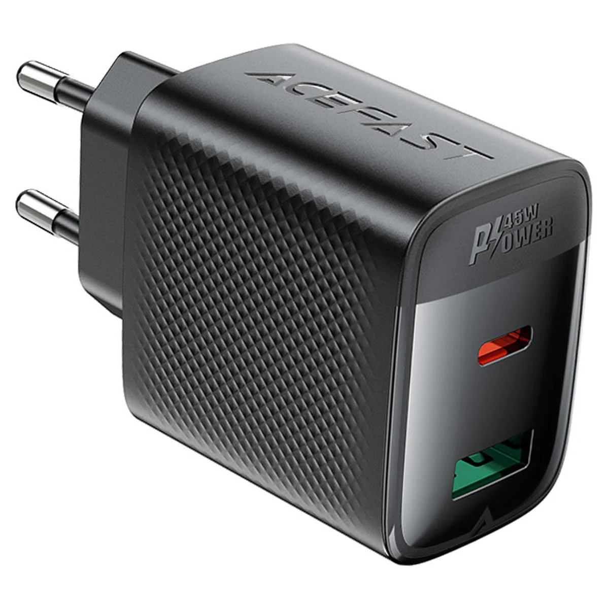 СЗУ Acefast A106 GaN PD45W (1USB-A/1C) Black