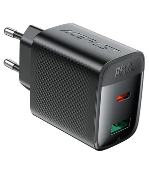 СЗУ Acefast A106 GaN PD45W (1USB-A/1C) Black