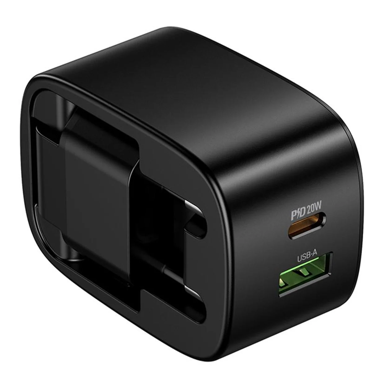 СЗУ Hoco CS101A Folding PD20W+QC3.0 (1USB-A/1C) Black