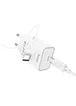 СЗУ Hoco C143A Benefit PD20W (1USB-C) + кабель Type-C to Type-C White
