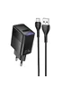 СЗУ Hoco CS111A Lounge PD22.5W (1USB-C) + кабель USB to Type-C Black