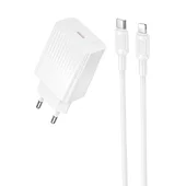 СЗУ Borofone BAS73A Source PD20W (1USB-C) + кабель Type-C to Lightning White