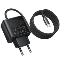 СЗУ Hoco C164A New PD30W+QC3.0 (1USB-A/1C) + встроенный кабель Type-C Black