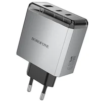СЗУ Borofone BN22 Lena PD65W (1USB-A/2C) Metal gray