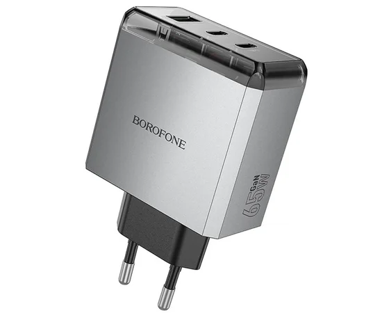 СЗУ Borofone BN22 Lena PD65W (1USB-A/2C) Metal gray