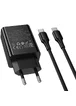 СЗУ Hoco CS94A Leader PD20W+QC3.0 (1USB-A/1C) + кабель Type-C to Type-C Black