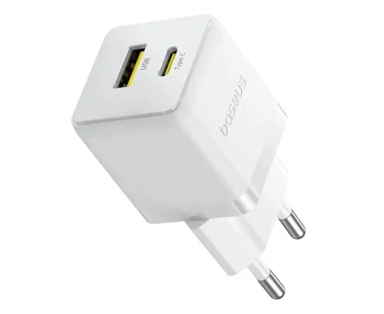 СЗУ Baseus Palm Fast Charger 20W (1USB-A/1C) (P10111608) Moon White