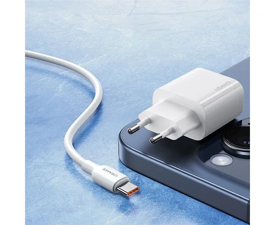 СЗУ Usams US-OYXLTZ01 CC226 PD20W + SJ711 60W Type-C to Type-C Yi Series White