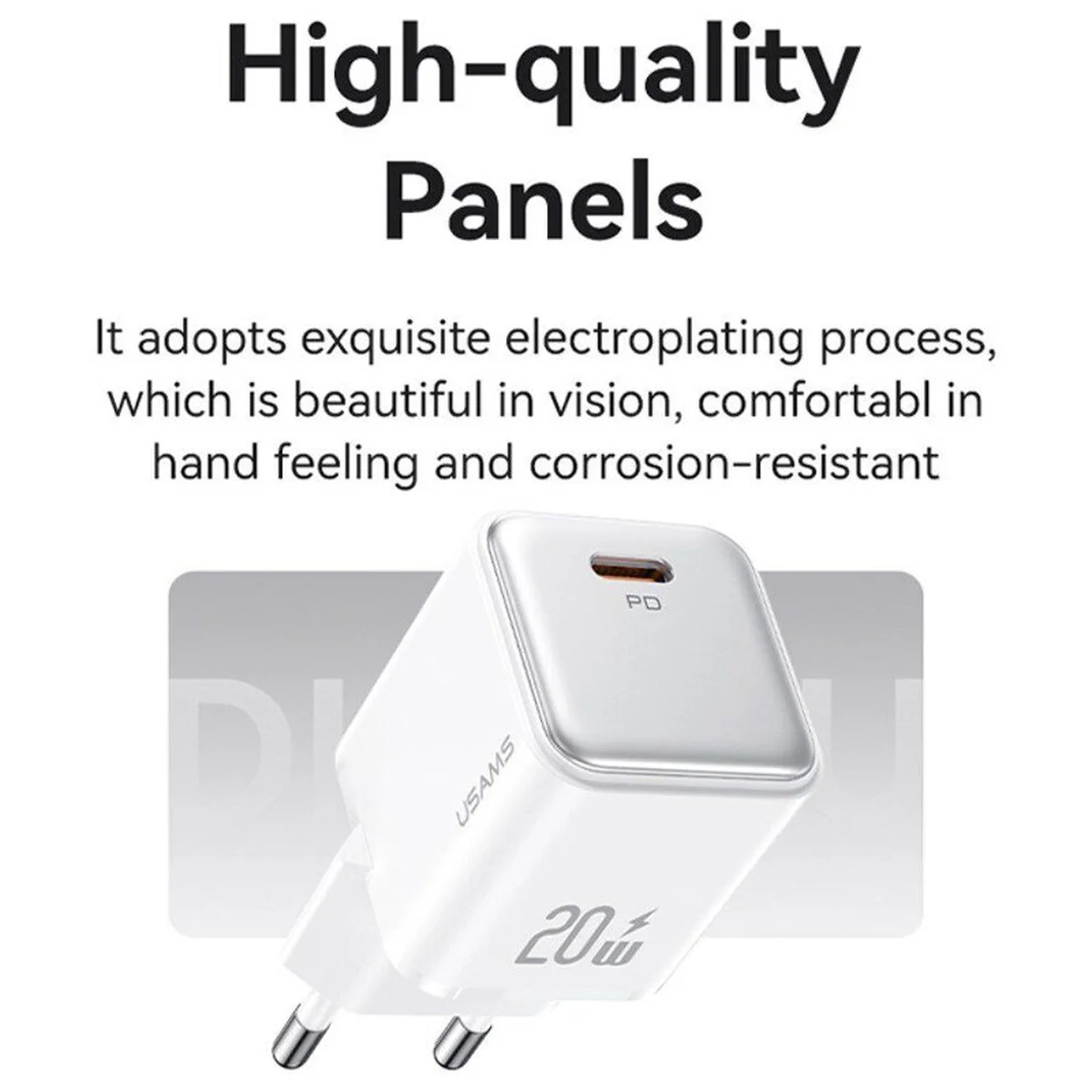 СЗУ Usams US-CC183 PD30W 1C + US-SJ610 Type-C to Lightning PD YX Series White