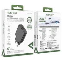СЗУ Acefast A65 PD20W GaN (USB-C) Black