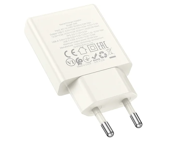 СЗУ Hoco N45 Biscuit PD30W+QC3.0 Moonlight white