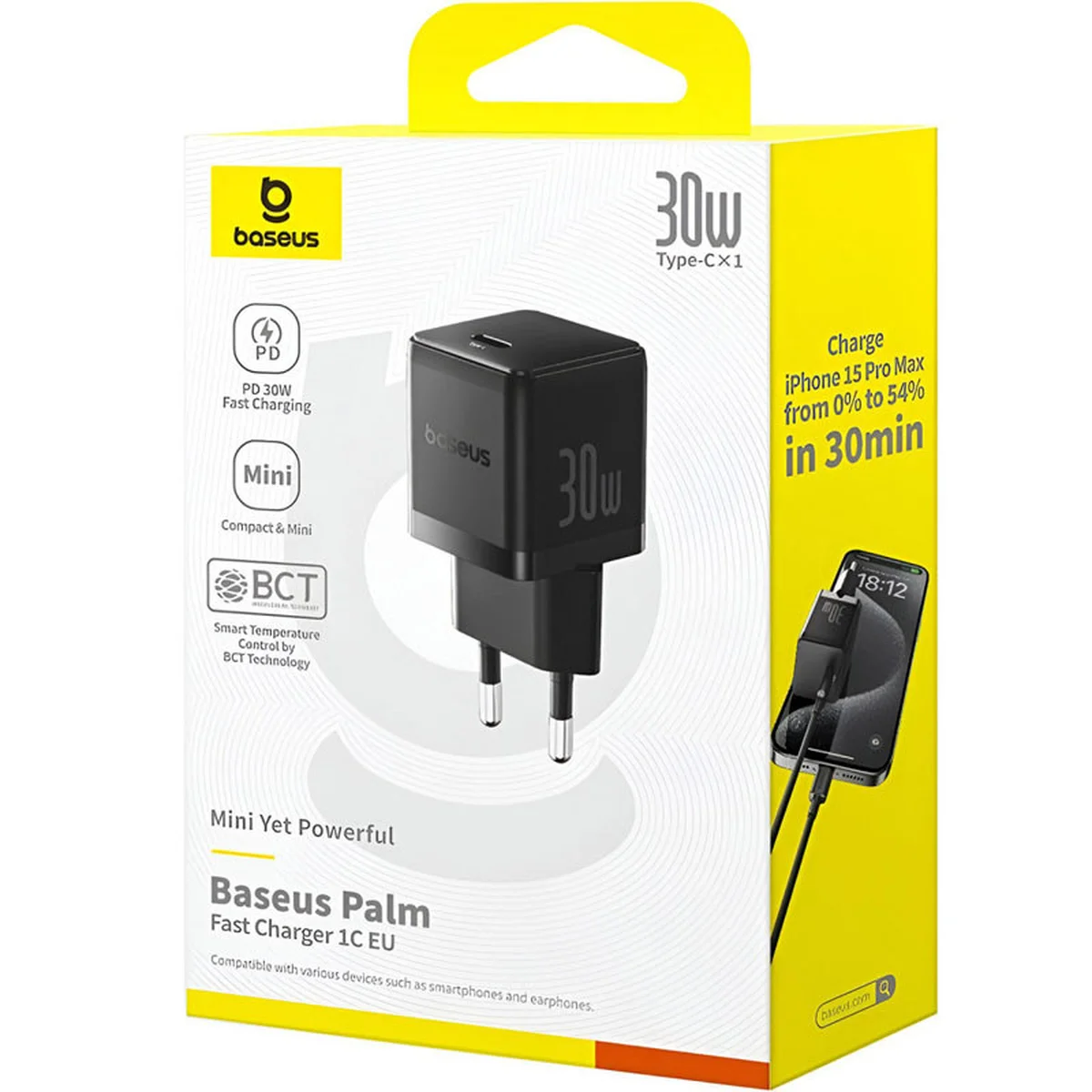 СЗУ Baseus Palm Fast Charger 30W (1USB-C) (P10111605113-00) Cluster Black