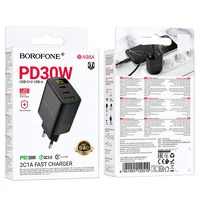 СЗУ Borofone BA98A Ilustre with digital display PD30W (1USB-A/2C) Black