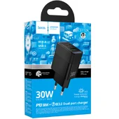 СЗУ Hoco CS112A Lounge PD30W+QC3.0 (1USB-A/1C) Black