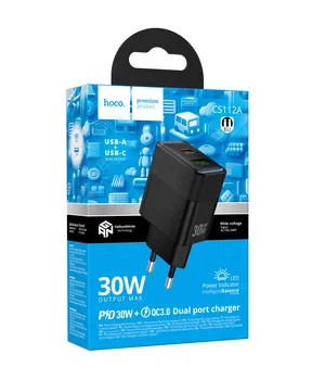 СЗУ Hoco CS112A Lounge PD30W+QC3.0 (1USB-A/1C) Black