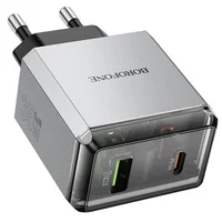 СЗУ Borofone BN20 Lena PD35W+QC3.0 (1USB-A/1C) Metal gray