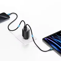 СЗУ Usams US-CC229 GaN Digital Display XC Ser. 30W (1USB-A/1C) Black