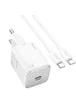 СЗУ Hoco N40 Mighty 1C PD20W + Type to Type-C White