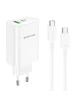 СЗУ Borofone BN10 Sunlight PD65W (1USB-A/1C) + кабель Type-C to Type-C White