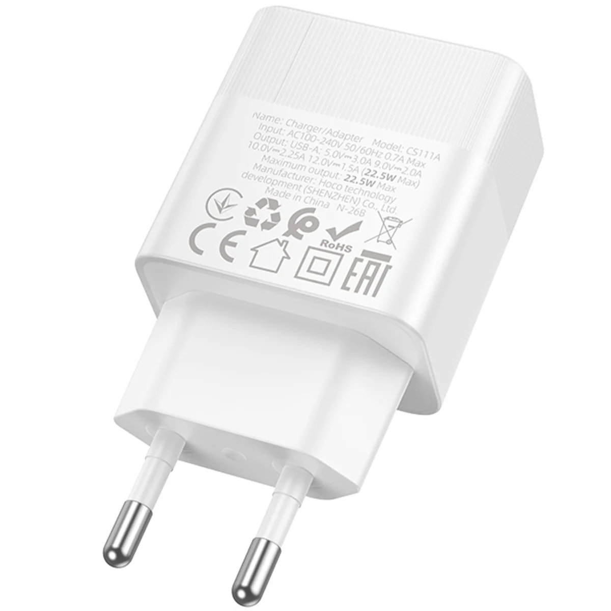 СЗУ Hoco CS111A Lounge PD22.5W (1USB-C) White