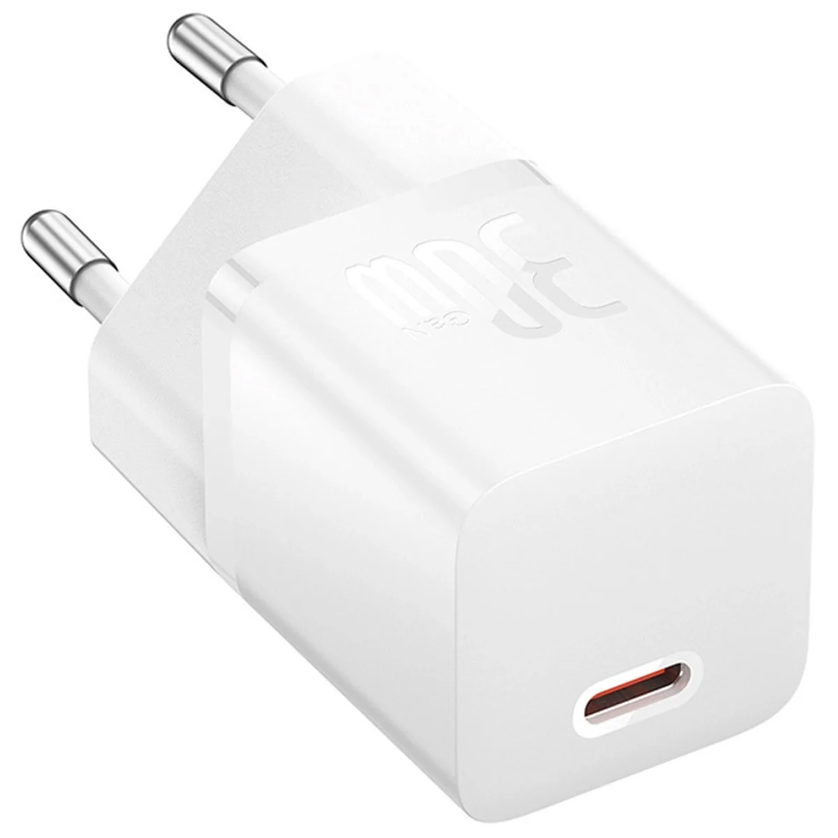 СЗУ Baseus GaN5 Fast Charger (mini) 30W (1USB-C) + кабель Type-C to Type-C (P10110902) Moon White