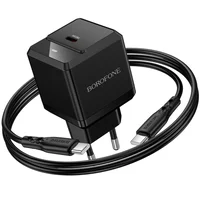 СЗУ Borofone BN18 Intenso PD20W (1USB-C) + кабель Type-C to Type-C Black