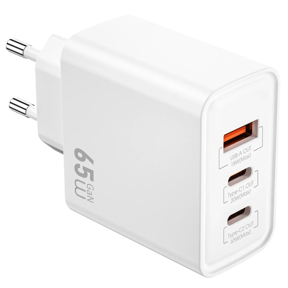 СЗУ WIWU G005 Essen PD65W+QC3.0 GaN (1USB-A/2C) White