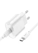 СЗУ Hoco C109A Fighter PD20W (1USB-C) + кабель Type-C to Type-C White