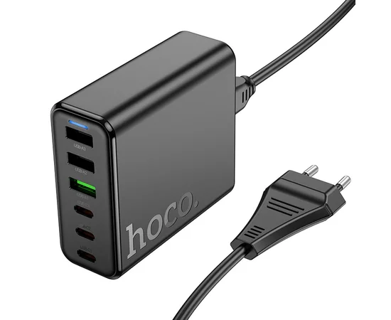 СЗУ Hoco C133A Earl 6-port PD75W (3C3A) Black