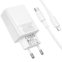 СЗУ Borofone BAS73A Source PD20W (1USB-C) + кабель Type-C to Lightning White