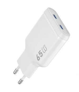 СЗУ WIWU G035 Essen PD65W GaN (2USB-C) White