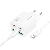 СЗУ Hoco N55 Fundador PD20W four-port (2USB-A/2C) + Type-C to Type-C White