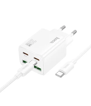 СЗУ Hoco N55 Fundador PD20W four-port (2USB-A/2C) + Type-C to Type-C White