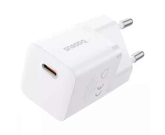 СЗУ Baseus GaN5 Fast Charger (mini) 1C 25W + Type-C to Type-C (P10110909113) Moon White