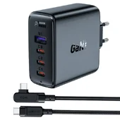 СЗУ Acefast A37 PD100W+QC3.0  GaN (1USB-A/3C) + кабель Type-C to Type-C 2m Black