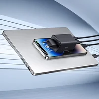 СЗУ Baseus GaN6 Pro OS 2C+2U 65W + Type-C to Type-C 100W (1m) (P10162701) Black