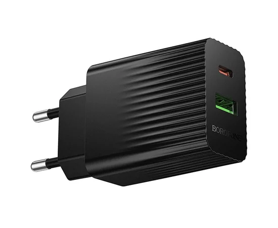 СЗУ Borofone BAS76A Source PD30W+QC3.0  (1USB-A/1C) Black