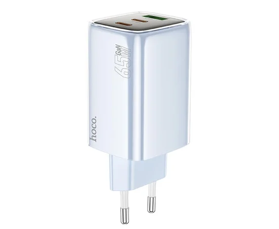 СЗУ Hoco N49 Glorious PD65W (1USB-A/2C) Blue