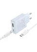 СЗУ Hoco C142A Direct PD20W+QC3.0 (1USB-A/1C) + кабель Type-C to Type-C Blue