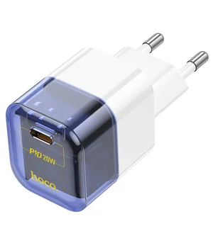 СЗУ Hoco C125A Transparent 1C PD20W Transparent blue