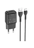 СЗУ Hoco C96A (1USB/2.1A) + кабель USB to Type-C Black