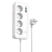 Удлинитель Hoco AC22 Sunlight (PD30W/1C/3A/4xSocket) (1.5m) White